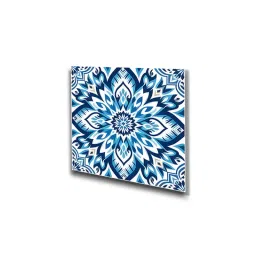 Nestroots Blue and White Tile Collection Call Wall Painting with White Floating Frame (Pack of 3) image 3