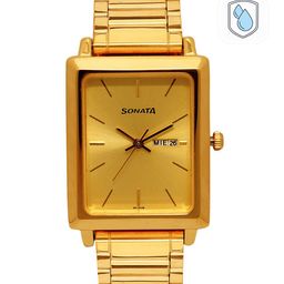 Sonata Men Gold-Toned Analogue Watch NK7078YM04-picture-12