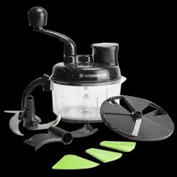 WONDERCHEF Turbo Vegetable and Fruit Chopper with 4 Blades (Black)-picture-27