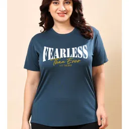 The Fit Theory Women Blue Round Neck Breathable Quick Dry Training T-Shirt-picture-18
