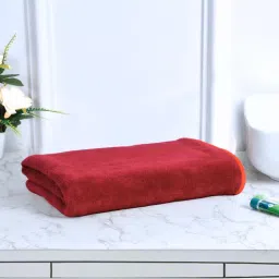 Black Gold Bath Towels 400 Gsm Lightweight Ultra-Soft Plain Maroon-image-42