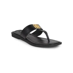 Bata Black Womens T-Strap Flats image 1