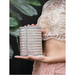 Odette Box Shape Cute Reflective Sequins Clutch-picture-21