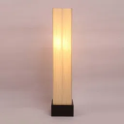 devansh Rufus White Cotton Shade Floor Lamp image 1