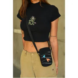 EcoRight Black Sea Turtles Crossbody Mobile Sling Bag-picture-19