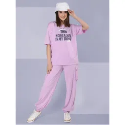 CHKOKKO Women Lavender Summer Co-Ord (Set of 2)-image-41
