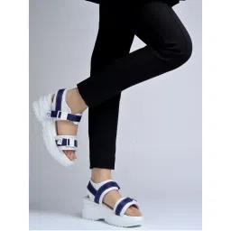 Shoetopia Comfortable and Sporty Navy Blue Sandals-picture-15