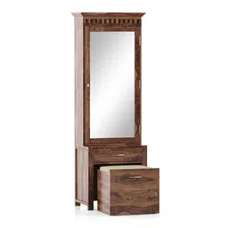 urban ladder Fidora Solid Wood Dressing Table in Teak Finish image 3