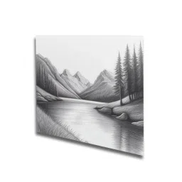Nestroots Serene River and Tree Art Canvas Printed Wall Painting - Multi-Color Stretch (Pack of 4) image 3