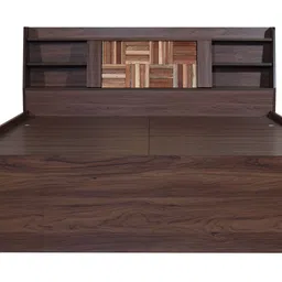 direct factory to home private limited (df2h) Timber Engineered Wood Queen Size Box Storage Upholstered Bed in Walnut ... image 2