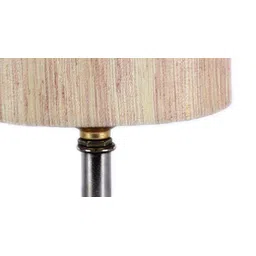 devansh Juliana off-white cotton & solid wood table lamp image 3