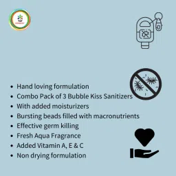 Bloomsberry Bubble Kiss Hand Sanitizer Combo - Pack Of 3 image 3