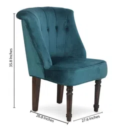 globally indian Asher Accent Chair in Green Colour image 4