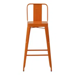 globally indian Anton Metal Bar Stool in Orange Colour image 3