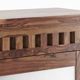 urban ladder Fidora Solid Wood Dressing Table in Teak Finish image 5