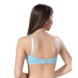 BRACHY Removable Padded Full Coverage Maternity Breastfeeding Bra Blue image 5