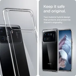spigen Ultra Hybrid TPU & Polycarbonate Back Cover for Xiaomi Mi 11 Ultra (Wireless Charging Compatible?, Crystal Clear) image 5