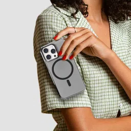 GRIPP Neo Xtreme Hard TPU & Polycarbonate Back Cover for Apple iPhone 15 Pro Max (MagSafe Compatible, Smoke) image 5