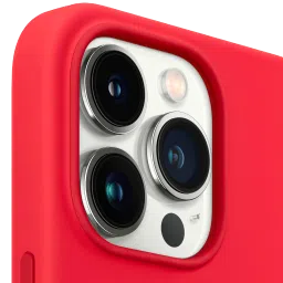 Apple Soft Silicone Back Cover for Apple iPhone 13 Pro (Supports Wireless Charging, (Product) Red) image 4