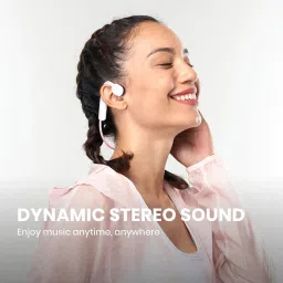 shokz AfterShokz OpenMove Bone Conduction Bluetooth Headphone with Noise Isolation (IP55 Water Resistant, Deep Bass, Pink) image 4