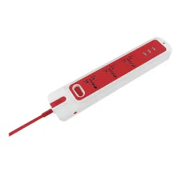 GM Lemoid 10 Amps 3 Sockets Surge Protector (Thermal Trip Technology, 3290, Red/White) image 3