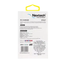 Nextech 20W Type C Fast Charger (Adapter Only, Surge Protection, White) image 5