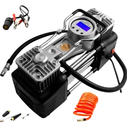 RNG EKO GREEN 160 PSI Tyre Inflator for Cars and Bikes (Double Cylinder Compressor, RNG-AIR-001, Black and Silver)-picture-10