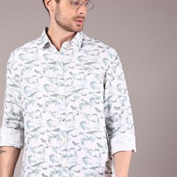 V-Mart Men Abstract Printed Spread Collar Casual Shirt-picture-39