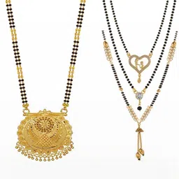 Bhanu diam Gold-Plated Brass Mangalsutra-picture-40