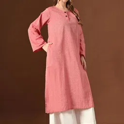 KALINI Women Embroidered Thread Work Kurta image 4
