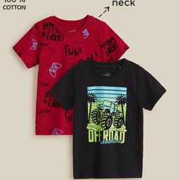 Hopscotch Boys Pack of 2 Printed Round Neck T-shirt-picture-15