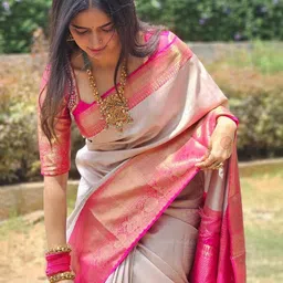 KSALIYA Pink Art Silk Sarees image 2