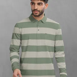 BULLMER Men Striped Polo Collar Cotton T-shirt-picture-20