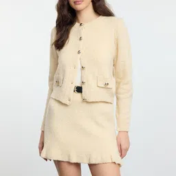 Trendyol Band Collar Sweater And Skirt-picture-0