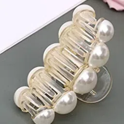 Medbuddy Women Set Of 1 Big Pearl Studded Hair Claw Clip-image-5