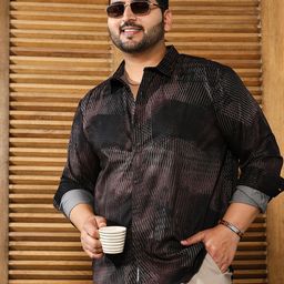 Instafab Plus Men Comfort Opaque Printed Casual Shirt-picture-37