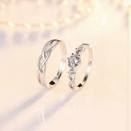 Teeragaj Set Of 2 Stone-Studded Adjustable Finger Rings image 2