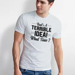 Seekbuylove Men Typography Printed Bio Finish Round Neck T-shirt-picture-35