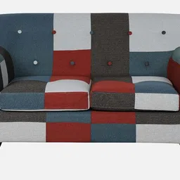 casacraft from pepperfry Fernand Fabric 2 Seater Sofa In Red Multicolour image 5