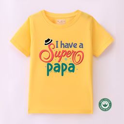 BLUSHES Kids Father's Day Theme Typography Printed Regular Fit Cotton T-shirt-picture-34