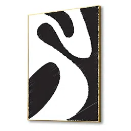 nestroots White & Black Canvas Whispers in the Charcoal Night Wall Paintings image 3