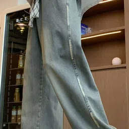 StyleCast Men Wide Leg Mid-Rise Medium Shade Jeans image 3