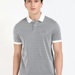 Tommy Hilfiger Men Geometric Printed Polo Collar Cotton T-shirt-picture-50