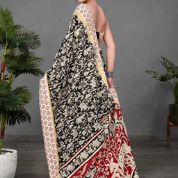 Panzora Ajrak Block Printed Saree image 2
