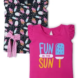 Nino Togs Girls 2 Printed Bio Finish T-shirt-image-76