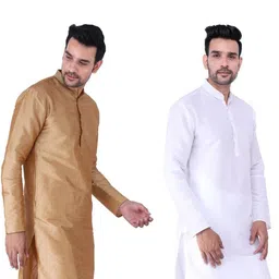 JEXI Men Regular Pure Silk Kurta with Pyjamas image 4