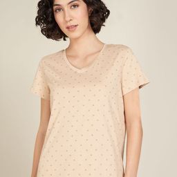 Dreamz by Pantaloons Women Printed Pure Cotton Lounge T-Shirt-picture-2
