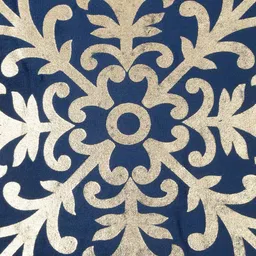 HOSTA HOMES Blue & Gold-Toned Set of 5 Ethnic Motifs Velvet Square Cushion Covers image 2