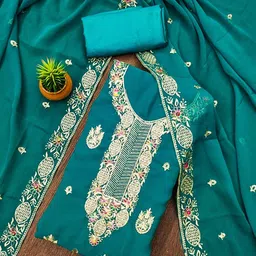 LeeliPeeri Designer Embroidered Unstitched Dress Material-picture-38