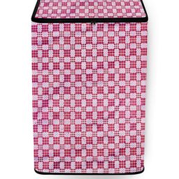 The Furnishing Tree Washing Machine Cover Checkered Pattern Magenta Compatible for Whirlpool 6.5 Kg-picture-47